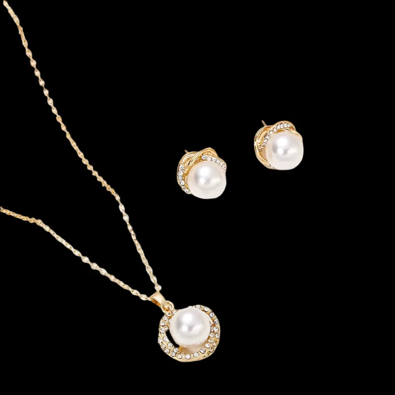 Pearl Gold-Color Jewelry Sets