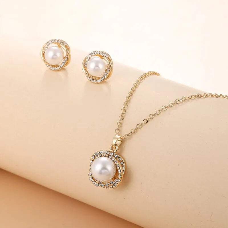 Pearl Gold-Color Jewelry Sets