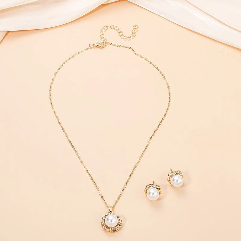 Pearl Gold-Color Jewelry Sets